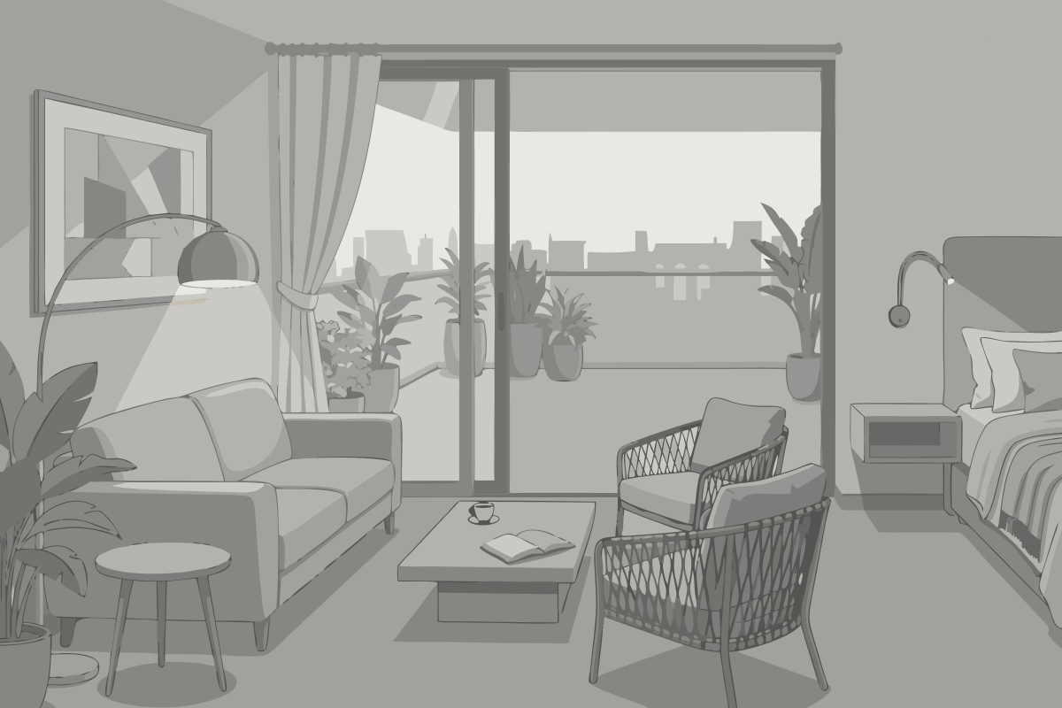 Three-Bedroom Apartment with View